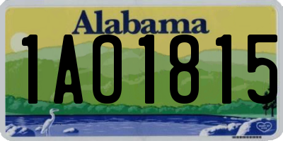 AL license plate 1AO1815