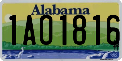 AL license plate 1AO1816