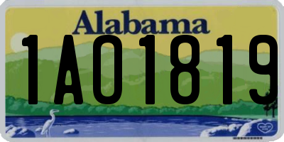 AL license plate 1AO1819