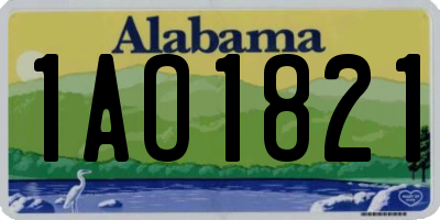 AL license plate 1AO1821