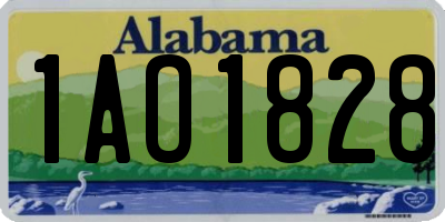 AL license plate 1AO1828