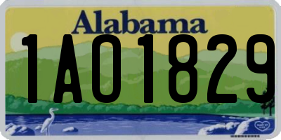AL license plate 1AO1829