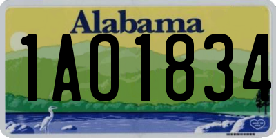AL license plate 1AO1834