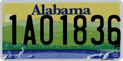 AL license plate 1AO1836