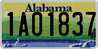 AL license plate 1AO1837