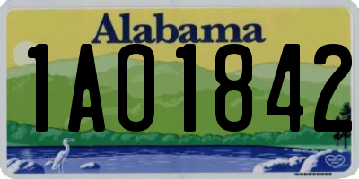 AL license plate 1AO1842