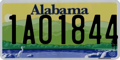 AL license plate 1AO1844