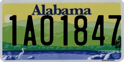 AL license plate 1AO1847