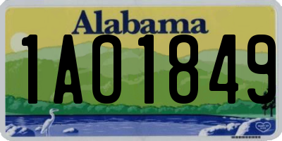 AL license plate 1AO1849