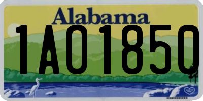 AL license plate 1AO1850