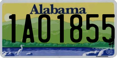 AL license plate 1AO1855