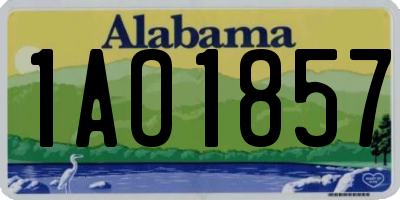 AL license plate 1AO1857