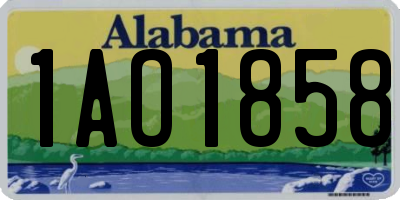 AL license plate 1AO1858