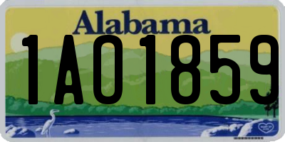 AL license plate 1AO1859