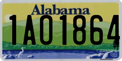 AL license plate 1AO1864