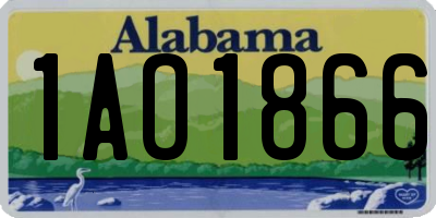 AL license plate 1AO1866