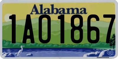 AL license plate 1AO1867