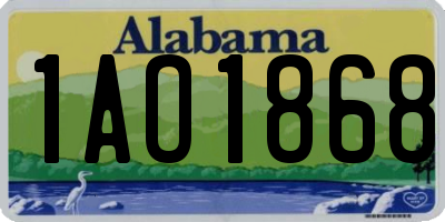 AL license plate 1AO1868