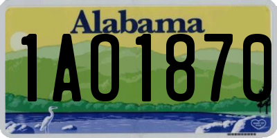 AL license plate 1AO1870