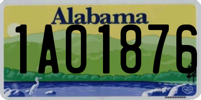 AL license plate 1AO1876