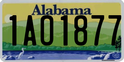 AL license plate 1AO1877