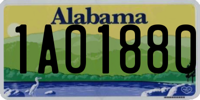 AL license plate 1AO1880