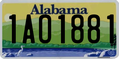 AL license plate 1AO1881