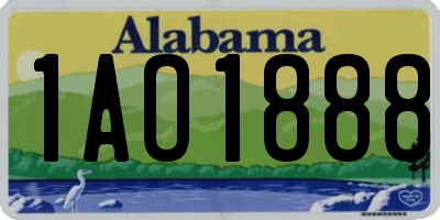 AL license plate 1AO1888