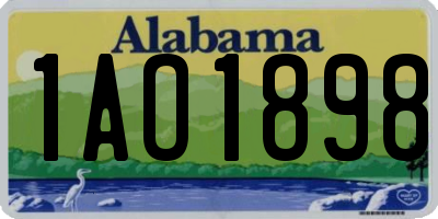 AL license plate 1AO1898