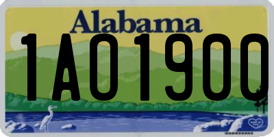 AL license plate 1AO1900