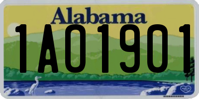 AL license plate 1AO1901