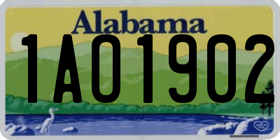 AL license plate 1AO1902