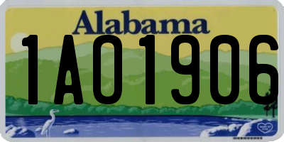 AL license plate 1AO1906