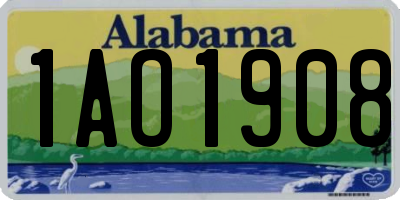 AL license plate 1AO1908