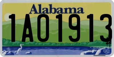 AL license plate 1AO1913