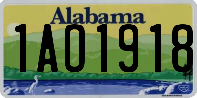 AL license plate 1AO1918