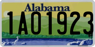 AL license plate 1AO1923