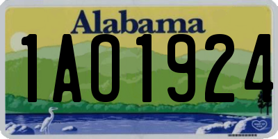 AL license plate 1AO1924