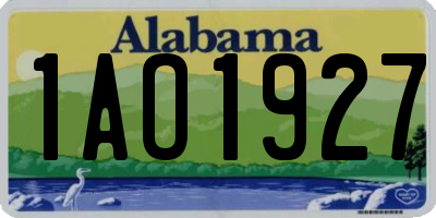 AL license plate 1AO1927