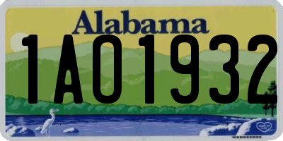 AL license plate 1AO1932