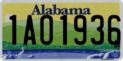 AL license plate 1AO1936