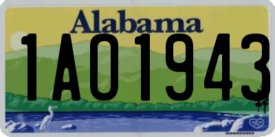 AL license plate 1AO1943
