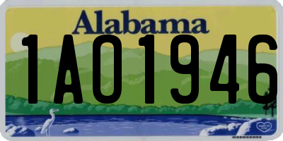 AL license plate 1AO1946