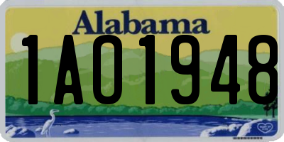AL license plate 1AO1948