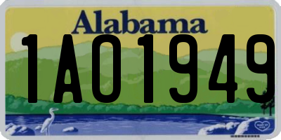 AL license plate 1AO1949