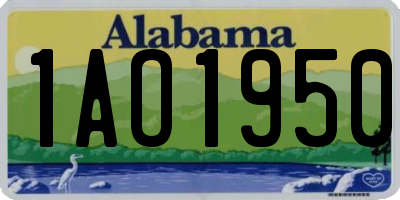 AL license plate 1AO1950