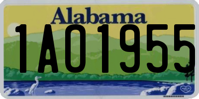 AL license plate 1AO1955