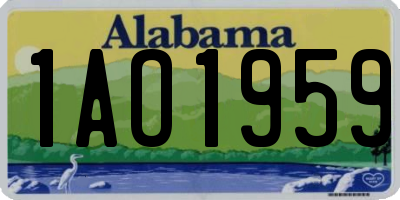 AL license plate 1AO1959