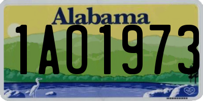 AL license plate 1AO1973
