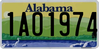 AL license plate 1AO1974